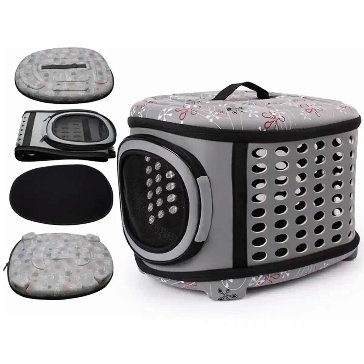 Foldable EVA Pet Carrier Bag with Ventilation and Cotton Lining