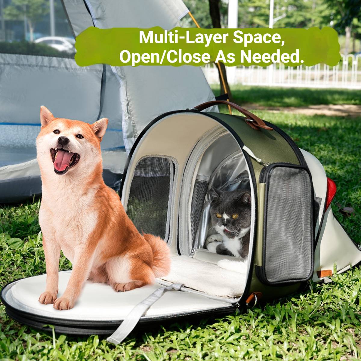 Portable Ventilated Travel Bag for Cats & Small Dogs