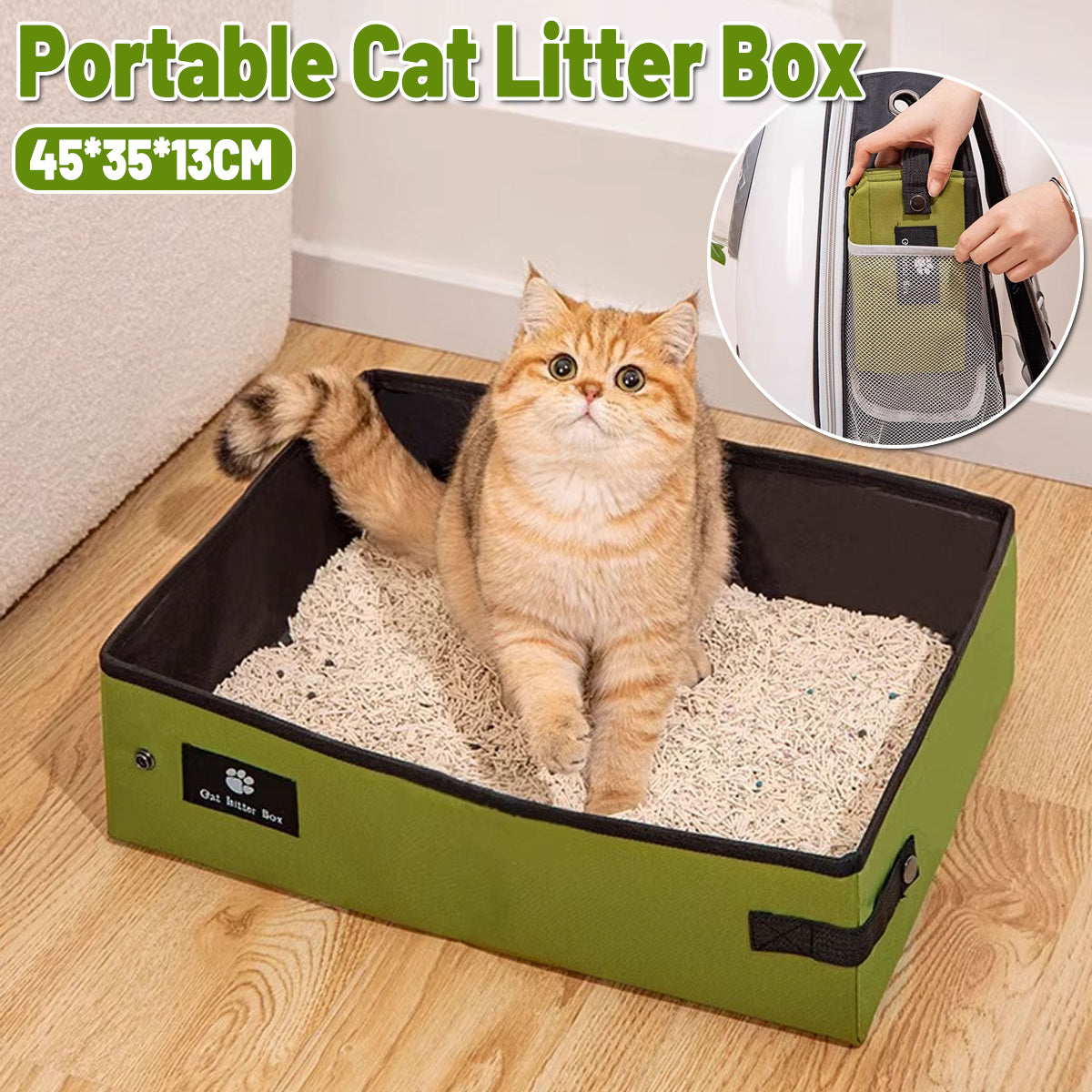Portable Foldable Cat Litter Box Waterproof