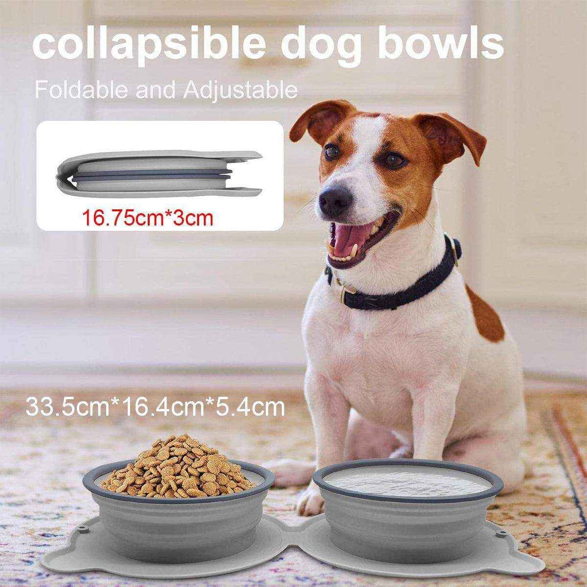 Foldable Silicone Pet Feeding Bowl Lightweight & Portable 5 Colors