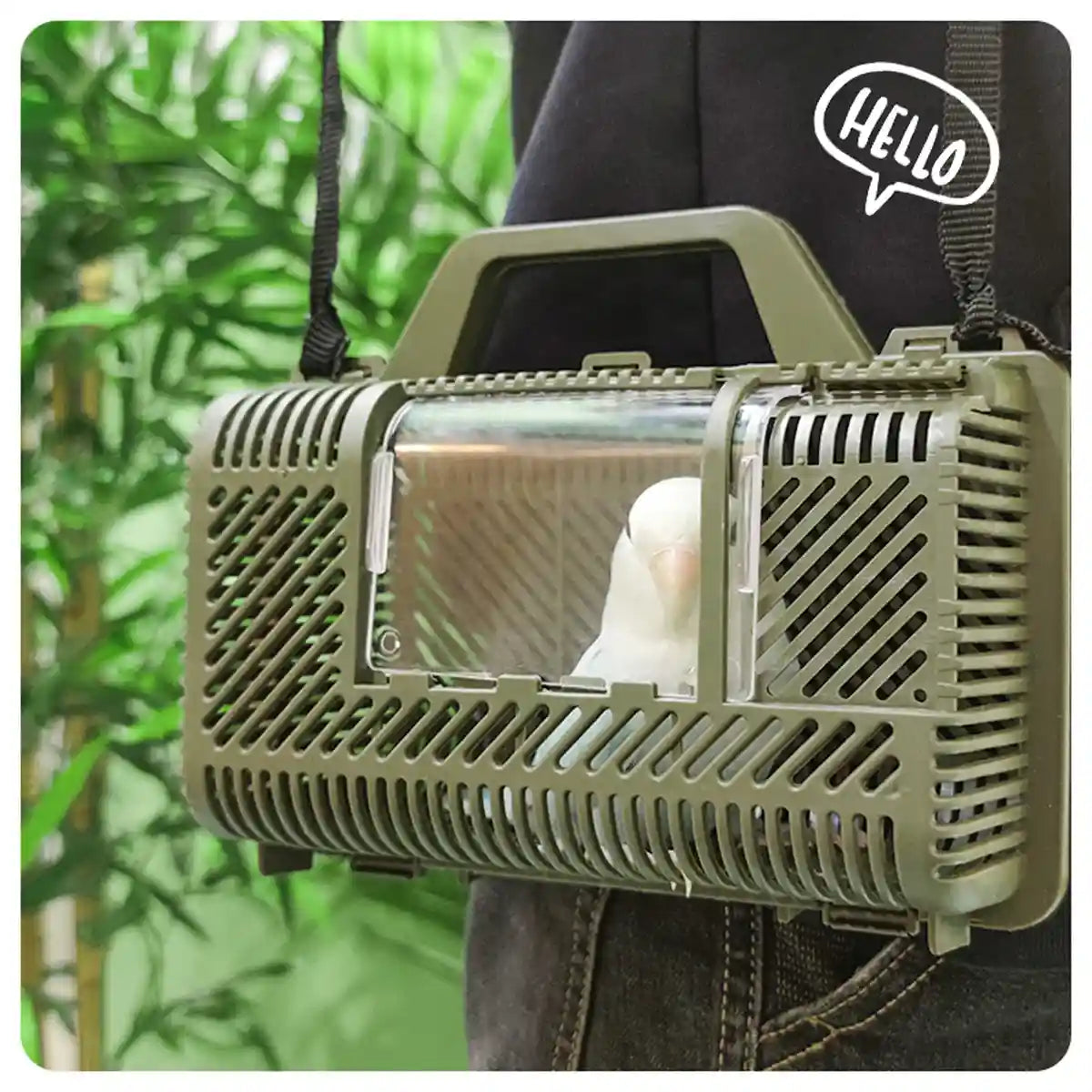 Portable Parrot Travel Cage Lightweight Bird Carrier