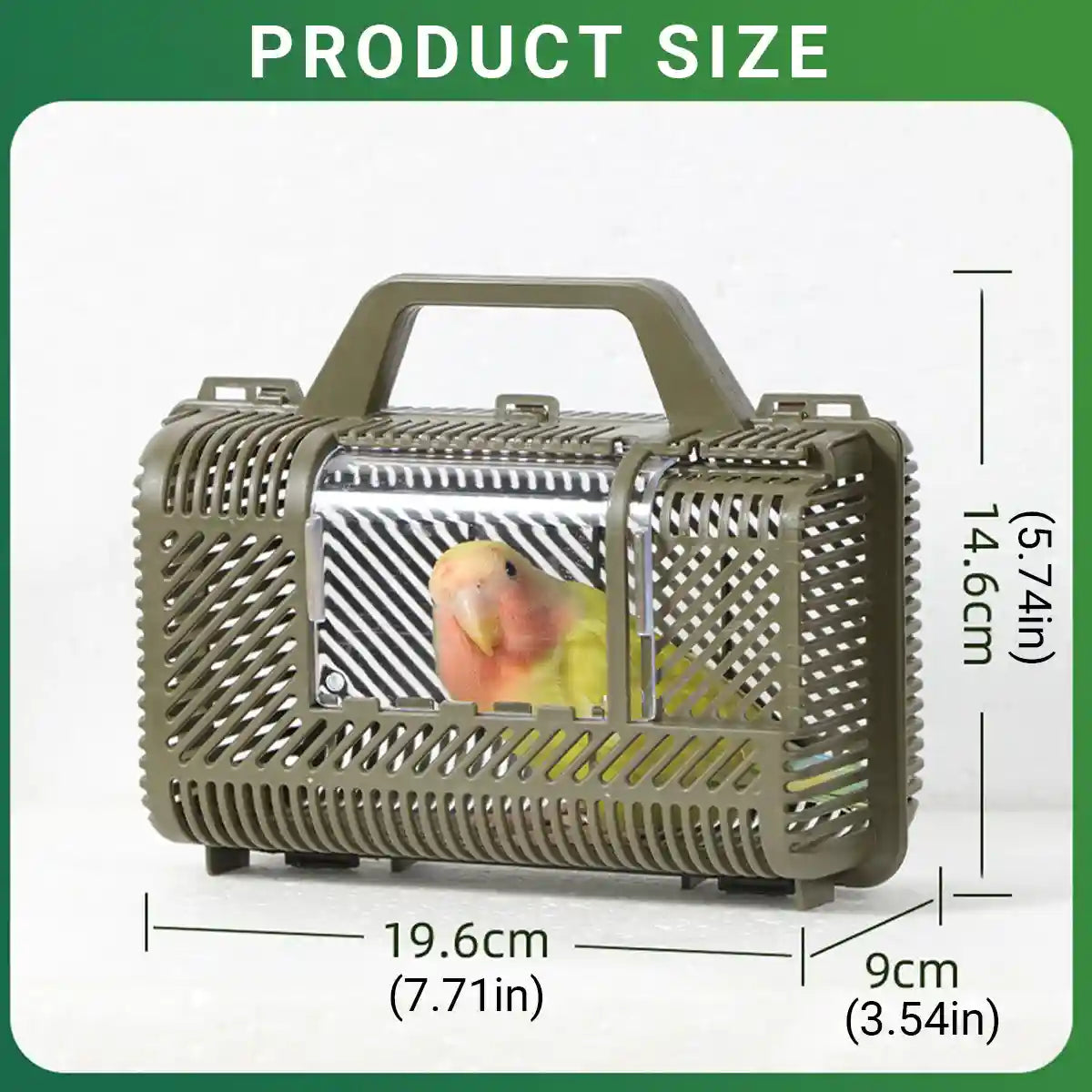 Portable Parrot Travel Cage Lightweight Bird Carrier