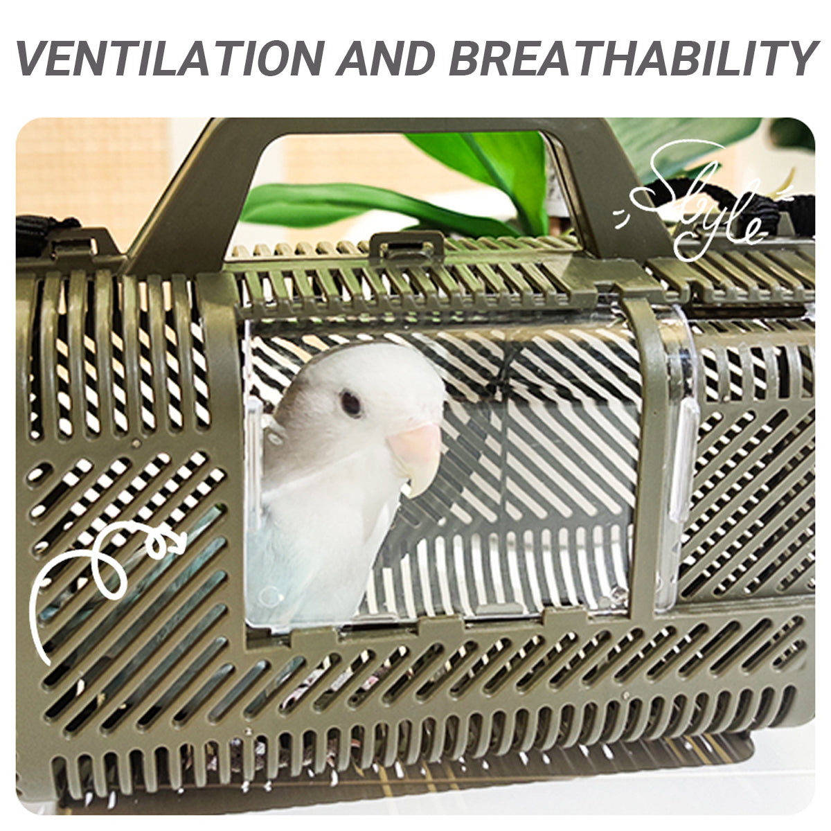 Portable Parrot Travel Cage Lightweight Bird Carrier