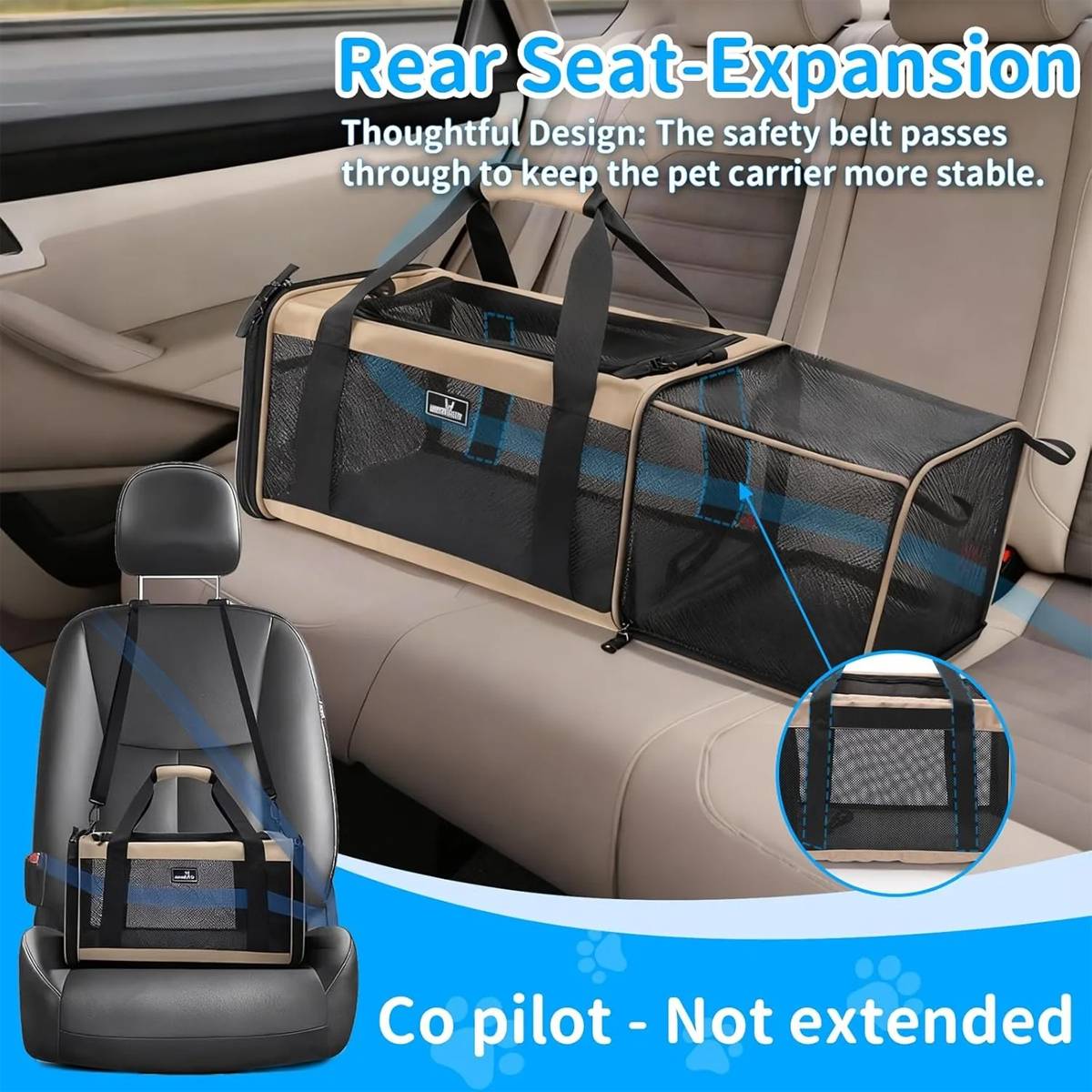 Portable Expandable Pet Carrier For Cats & Small Dogs