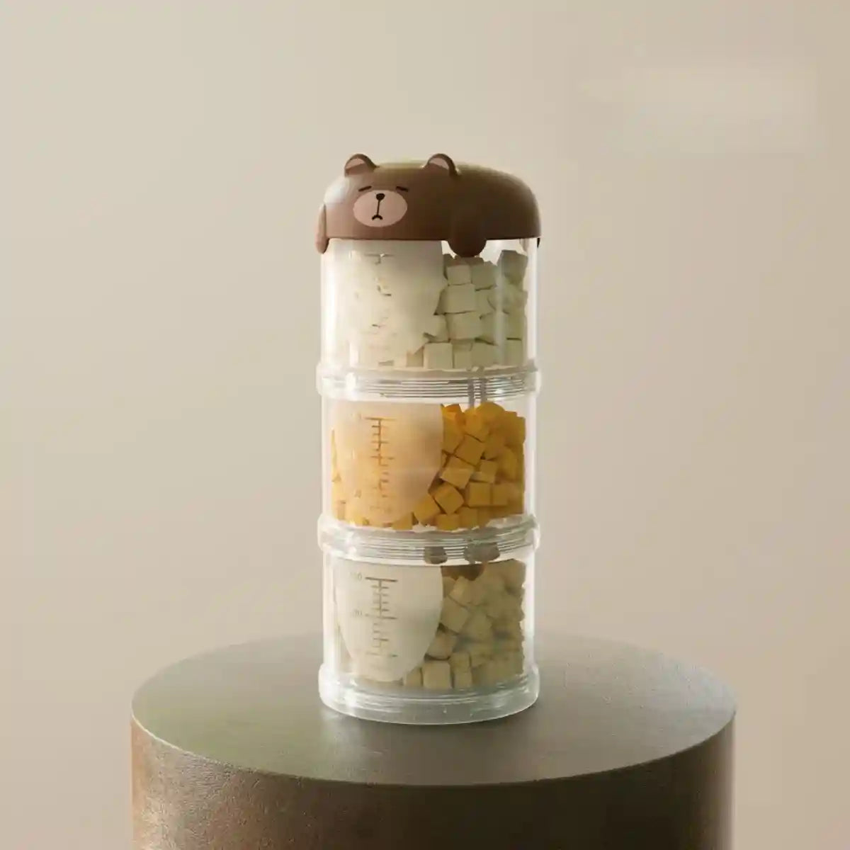 Portable Pet Snack Box Stackable Pet Food Storage Jar – 3 Tier