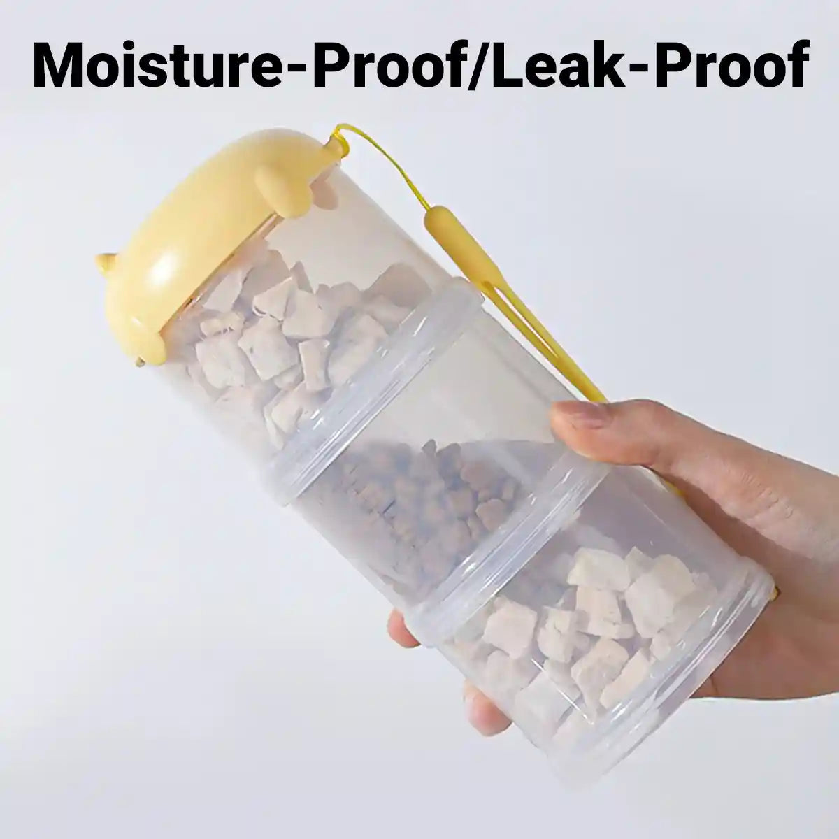 Portable Pet Snack Box Stackable Pet Food Storage Jar – 3 Tier