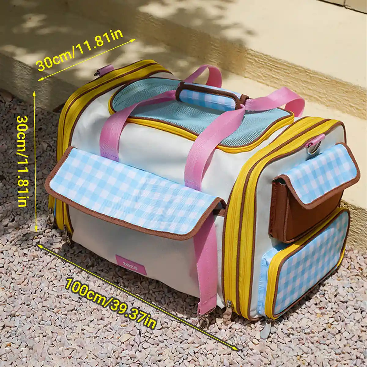 Portable Pet Travel Bag With Expandable Design