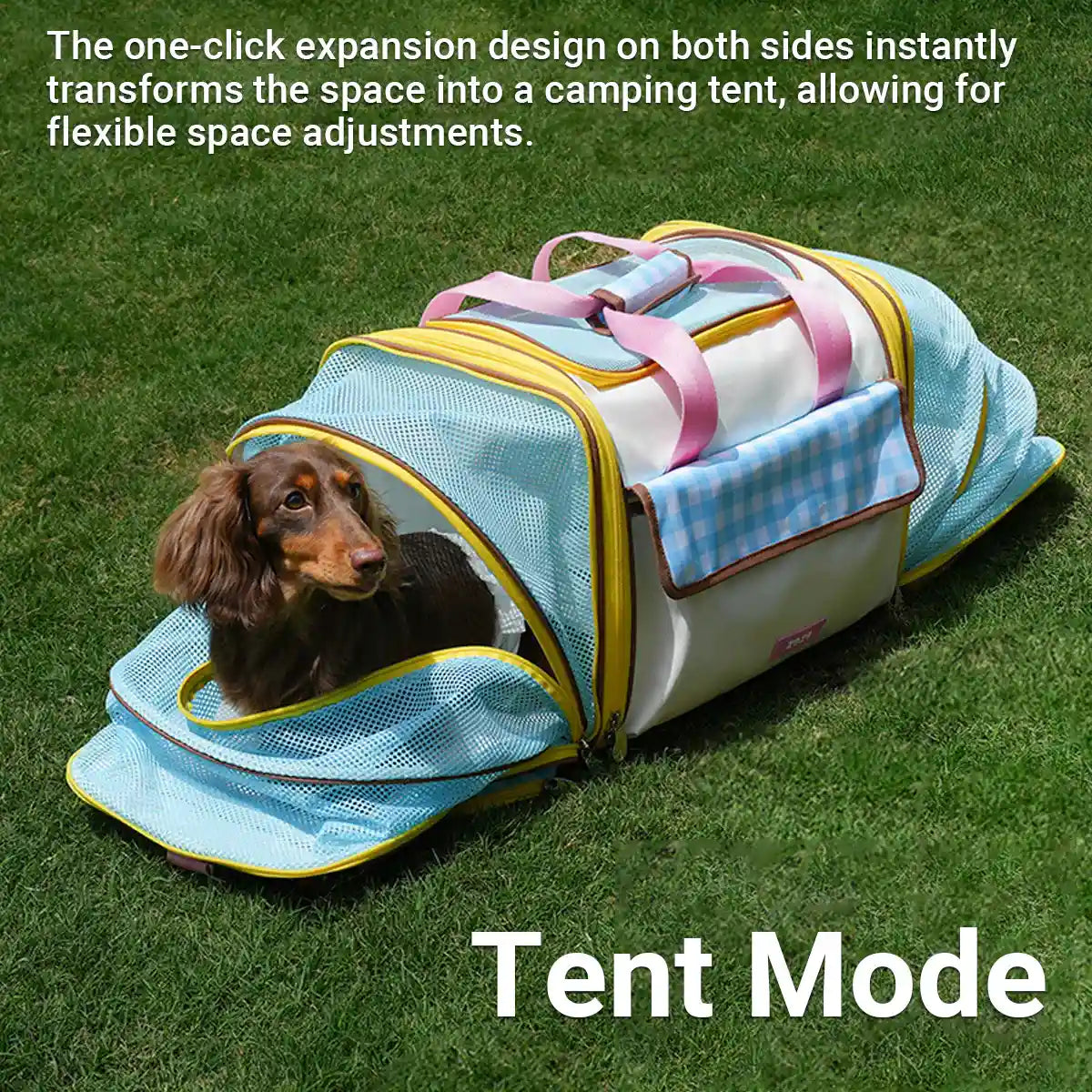 Portable Pet Travel Bag With Expandable Design