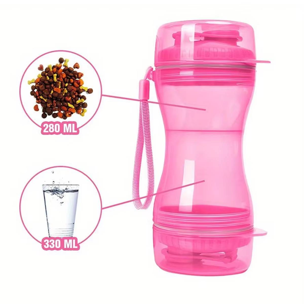 2-in-1 Portable Pet Water & Food Bottle