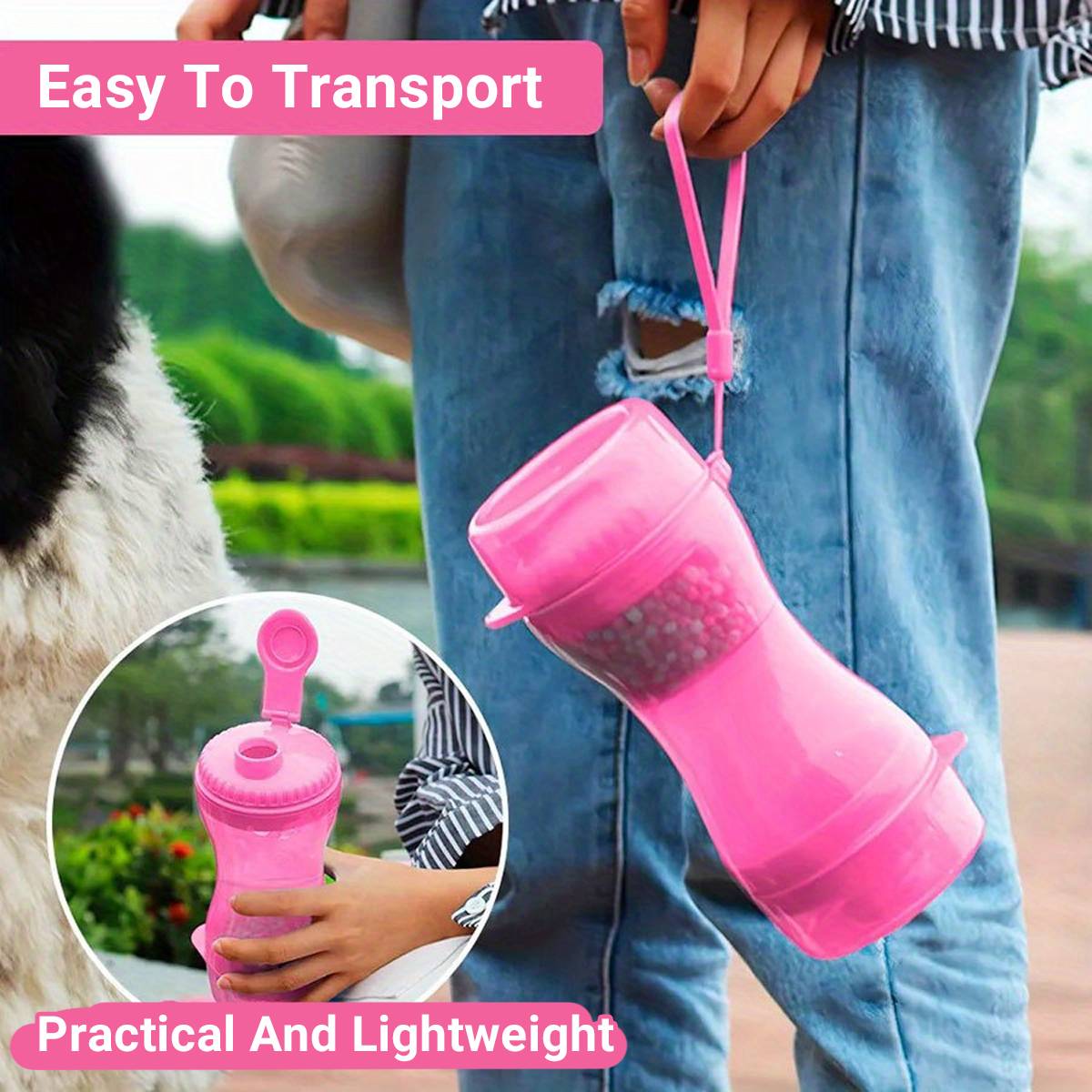 2-in-1 Portable Pet Water & Food Bottle