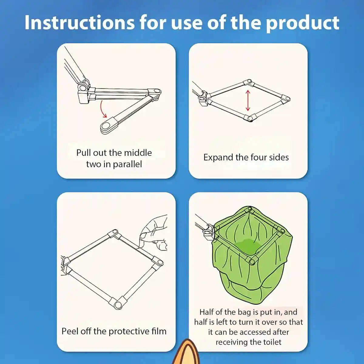 Telescopic Dog Poop Scooper Long Handle Adjustable Waste Picker