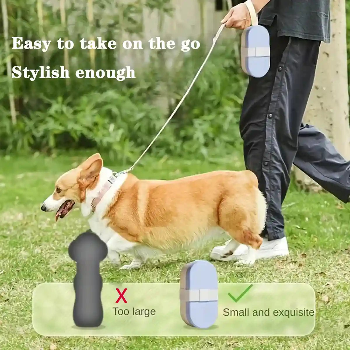 Portable Dog Water Bottle & Food Container