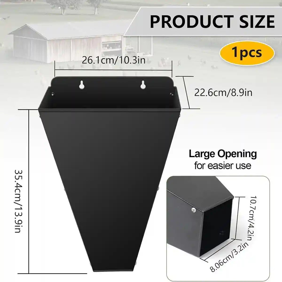 Iron Poultry Cone Flat Back Funnel For Chicken Processing
