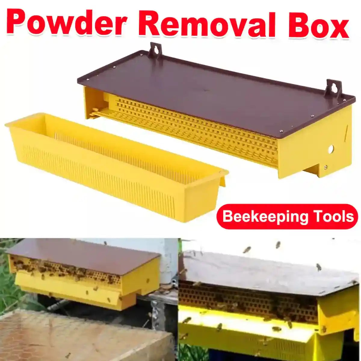 Durable beekeeping tool for pollen collection at hive entrance