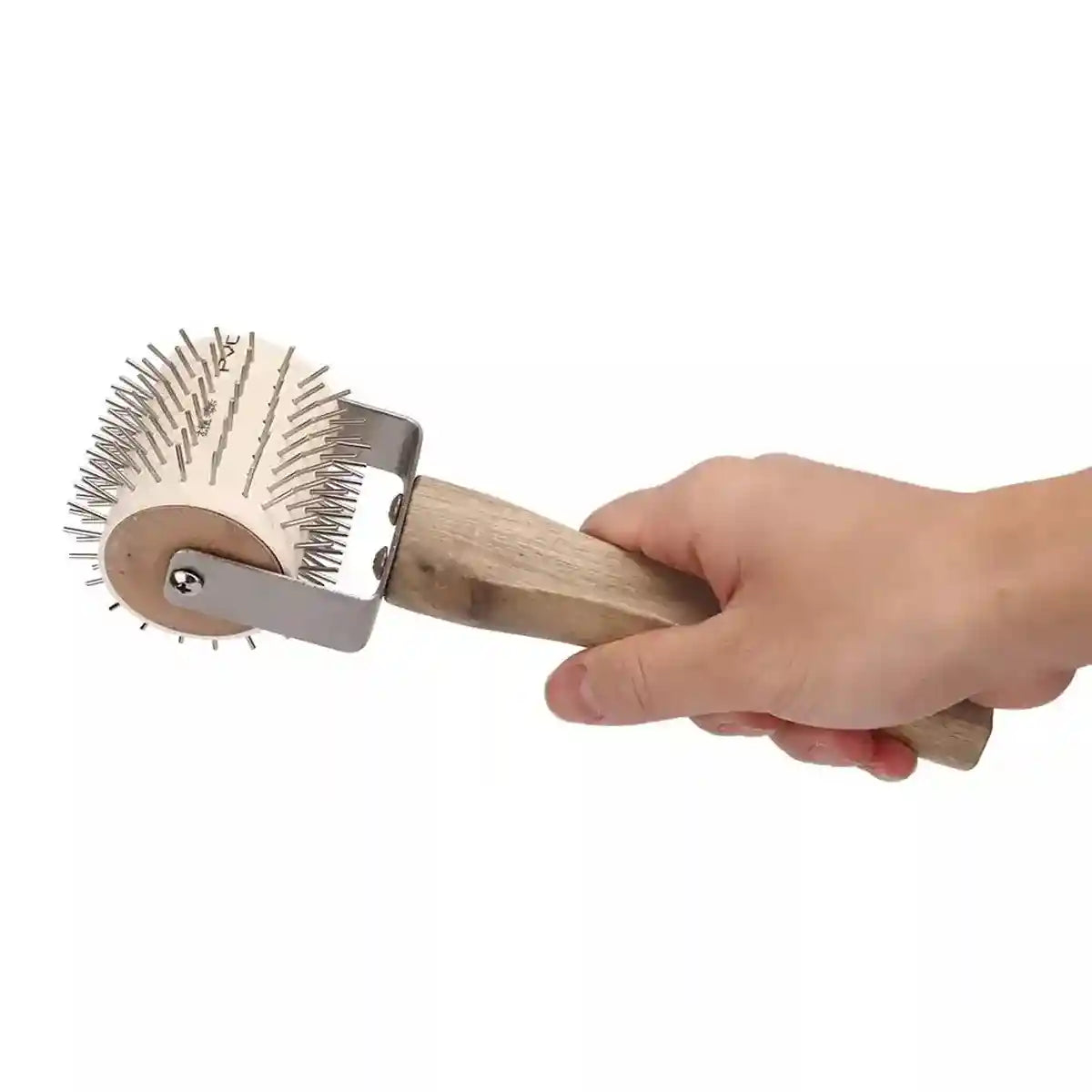 Wood Handle Stainless Steel Honey Collector Needle Roller Tool