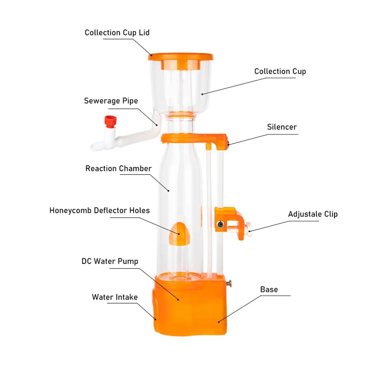 Reef Protein Skimmer SQ70 PLUS - Coral Tank Egg Separator