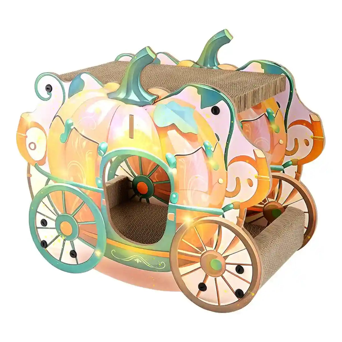 Pumpkin Cart Cat Nest for Multi-Cat Homes Scratching & Climbing Bed