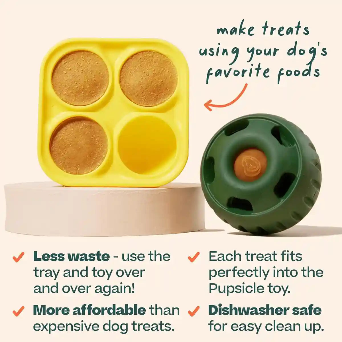 Durable Dog Treat Tray Mold & Toy Long-Lasting Dog Snack Maker