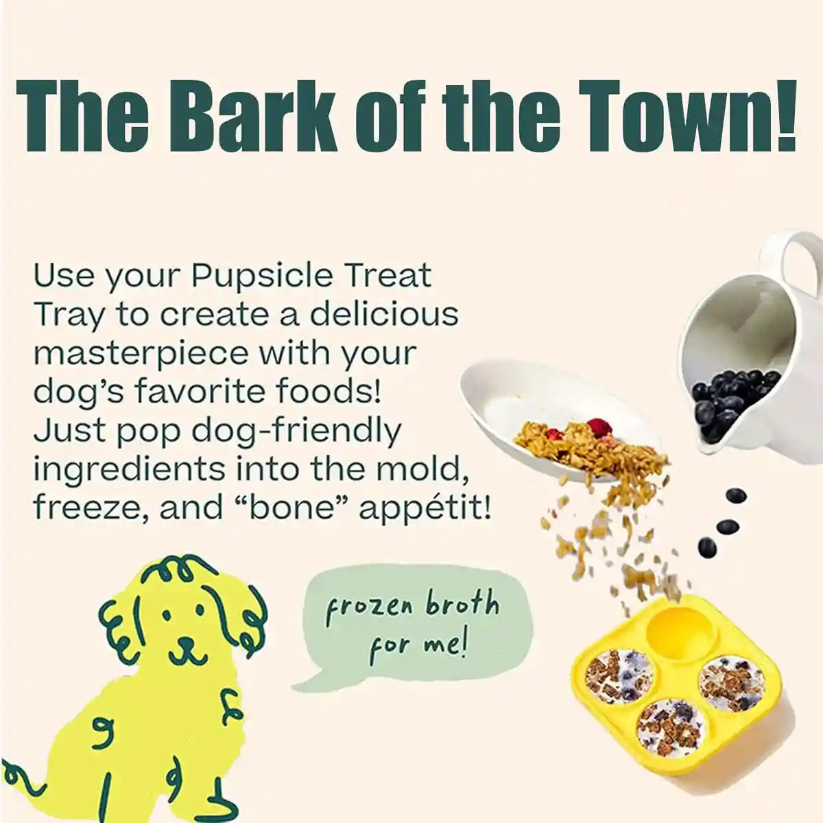 Durable Dog Treat Tray Mold & Toy Long-Lasting Dog Snack Maker