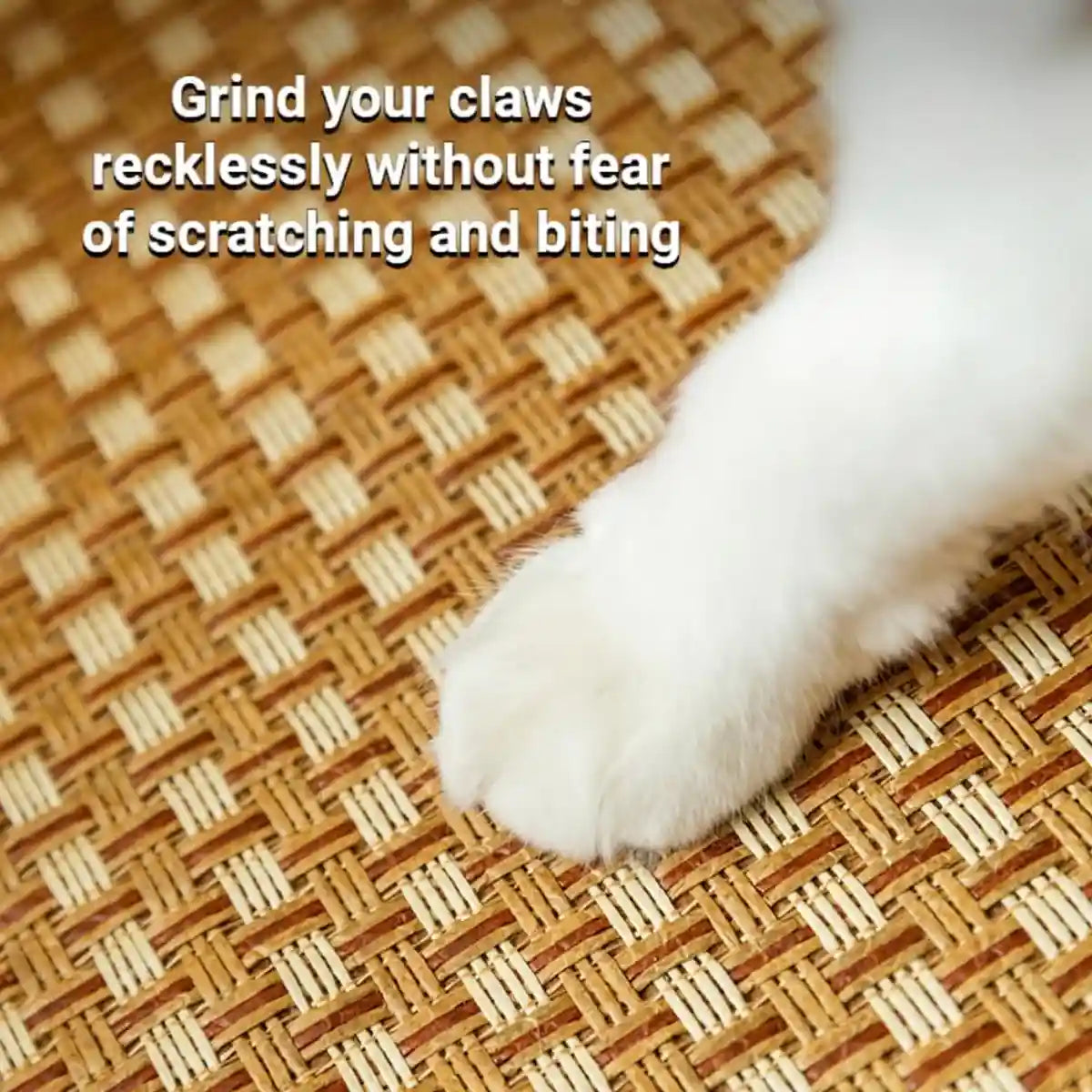 Handmade Cat Hammock Bed Breathable Straw Hanging Pet Rest with Hooks