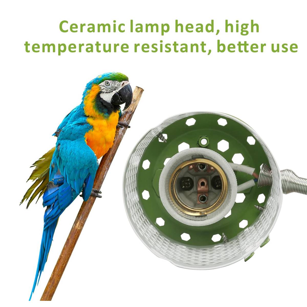 Reptile Ceramic Heat Lamp Set | Adjustable Terrarium Heating Light