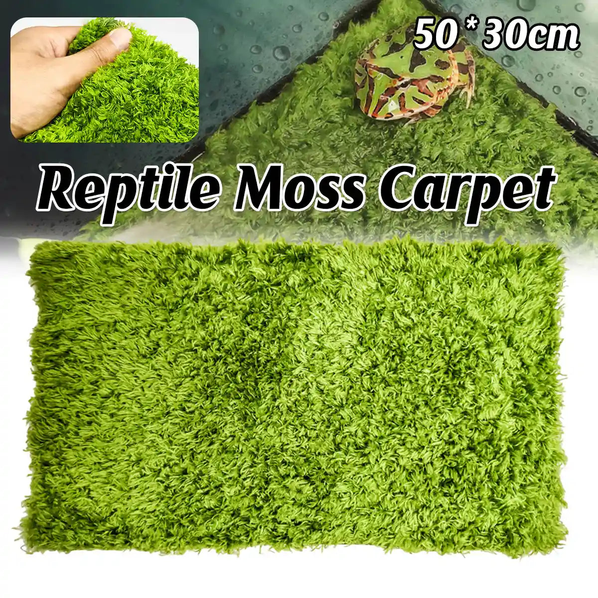 Climbing Pet Rainforest Landscape Moss Carpet Pet Horned Frog Pad