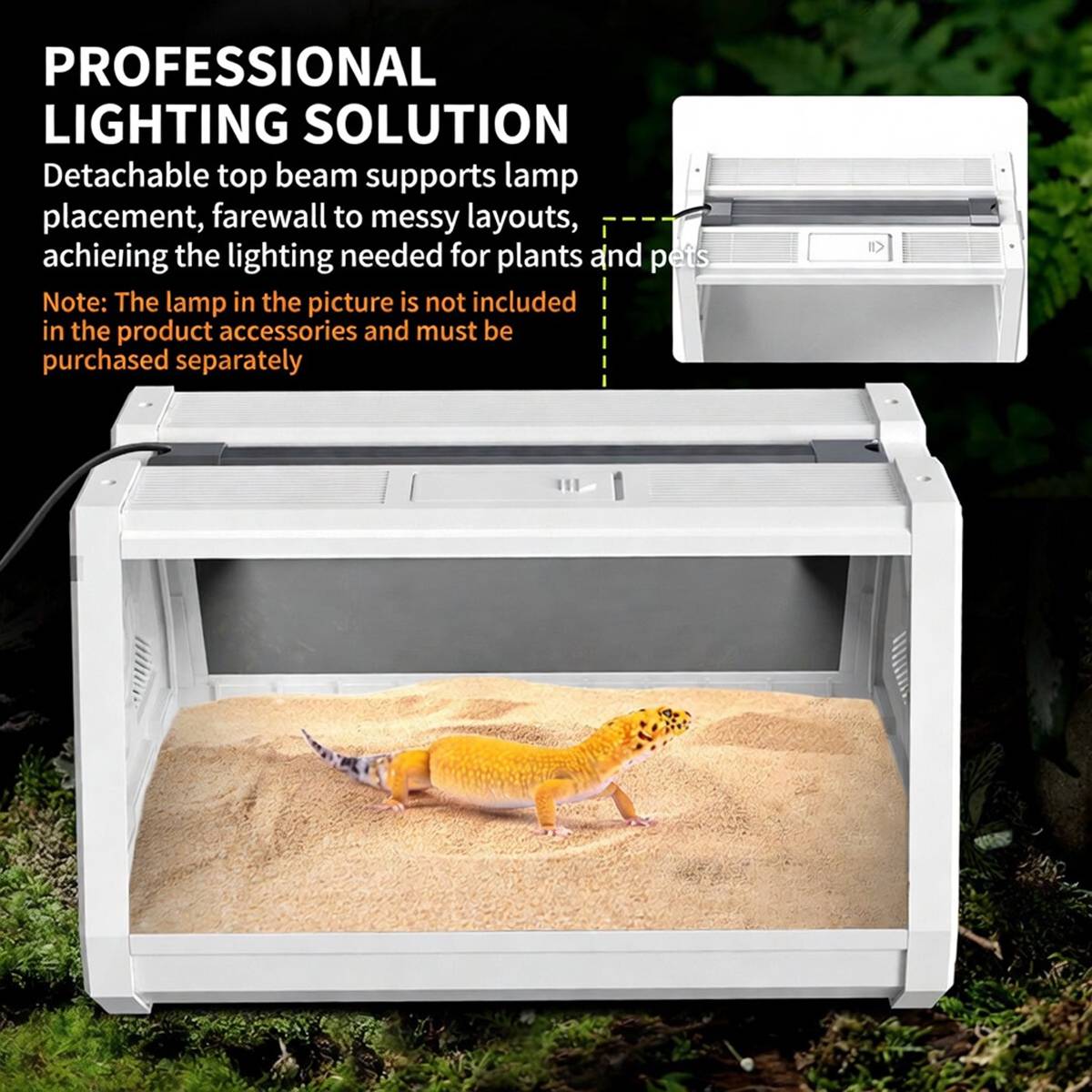 Reptile Habitat Tank Ventilated Terrarium Enclosure