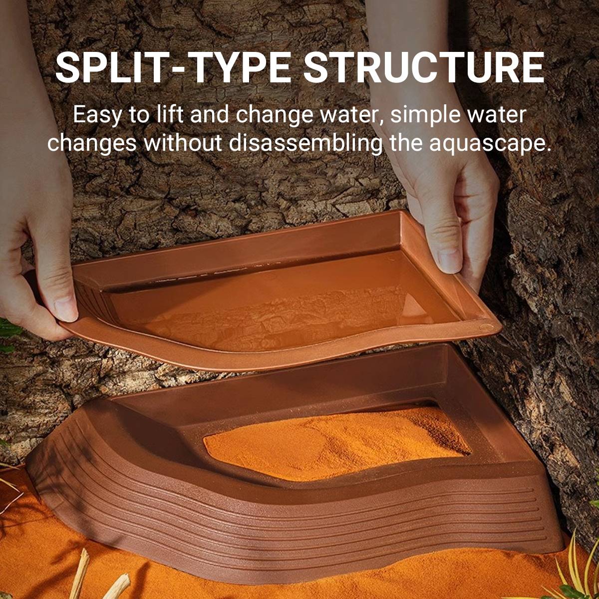 Reptile Basking Platform - Floating Turtle Frog Gecko Habitat (S)