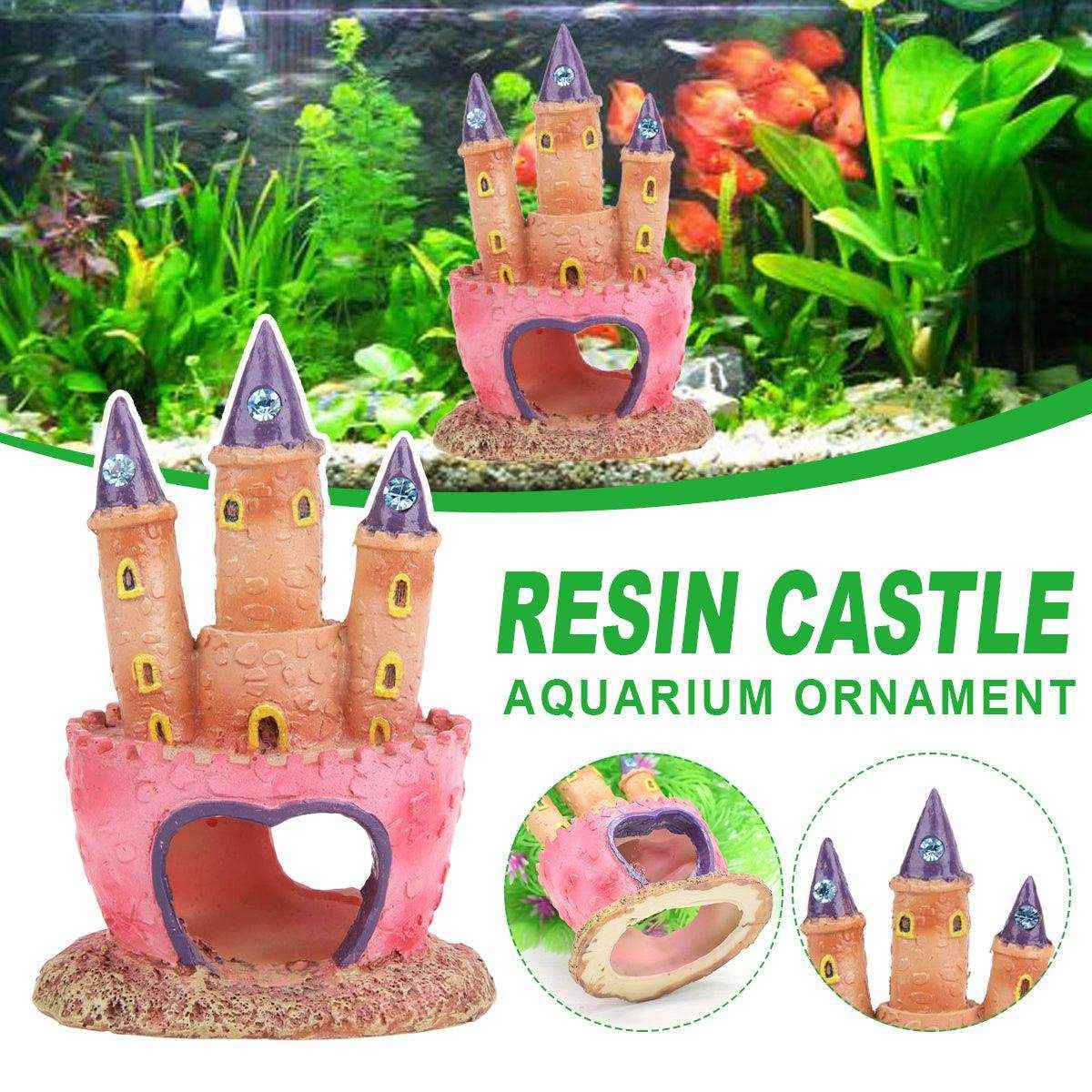 Resin Castle Aquarium Ornament Decorative Fish Tank Hideout