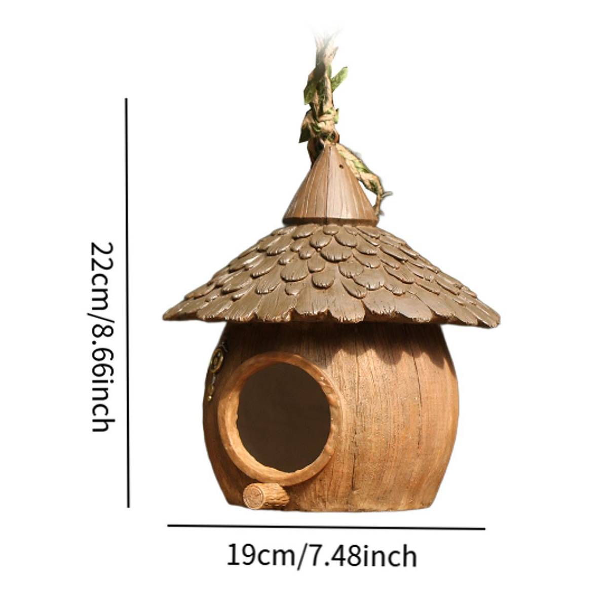 Hanging Bird House Resin Garden Bird Nest