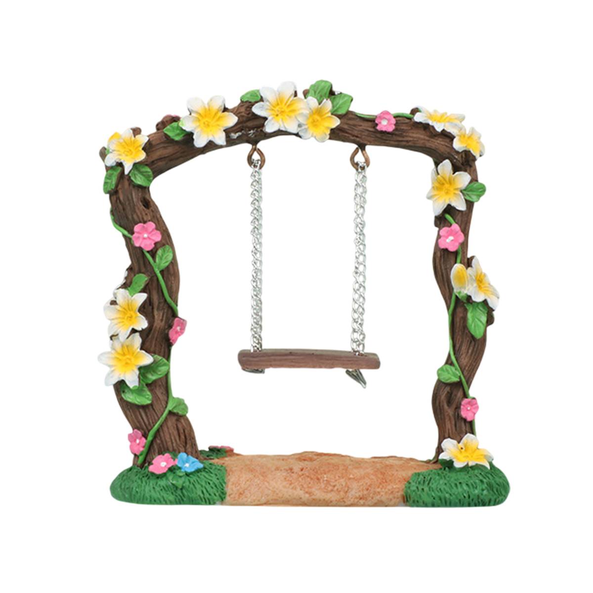 Miniature Resin Swing Garden Decor