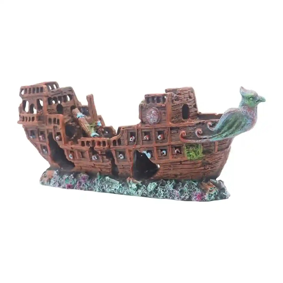 Pirate Ship Aquarium Ornament Resin Shipwreck Fish Tank Decor