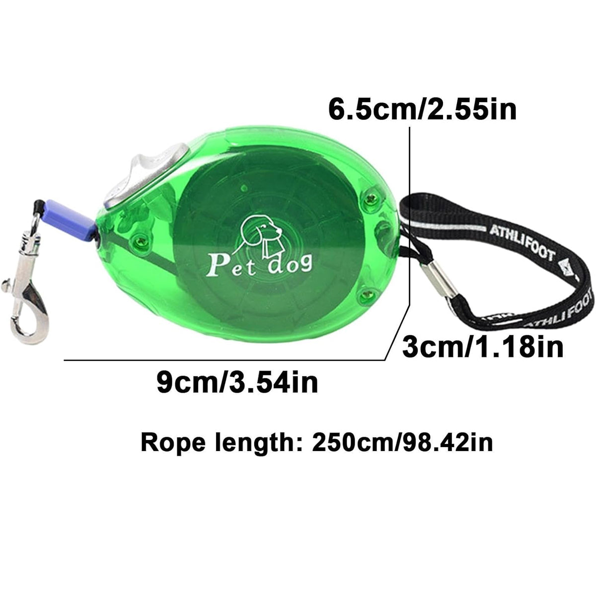 Retractable Dog Leash With One-Button Lock