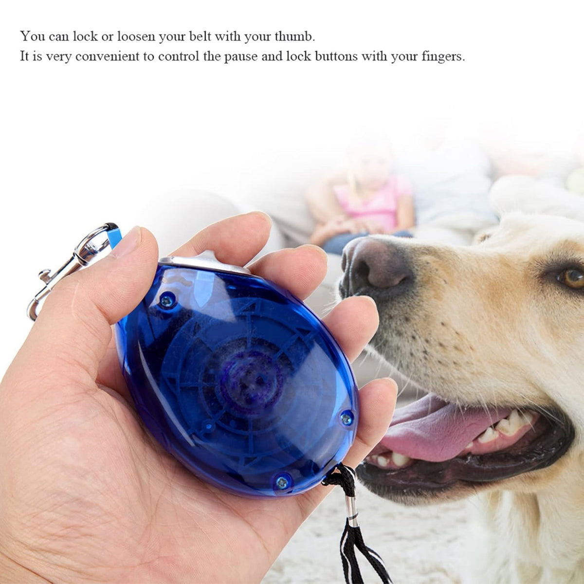 Retractable Dog Leash With One-Button Lock