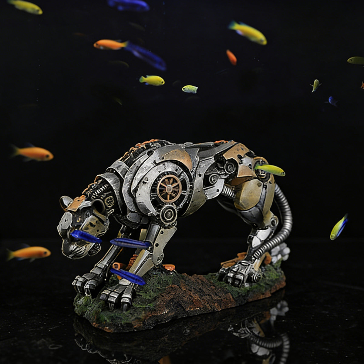Robotic Aquarium Ornament Resin Fish Tank Decoration