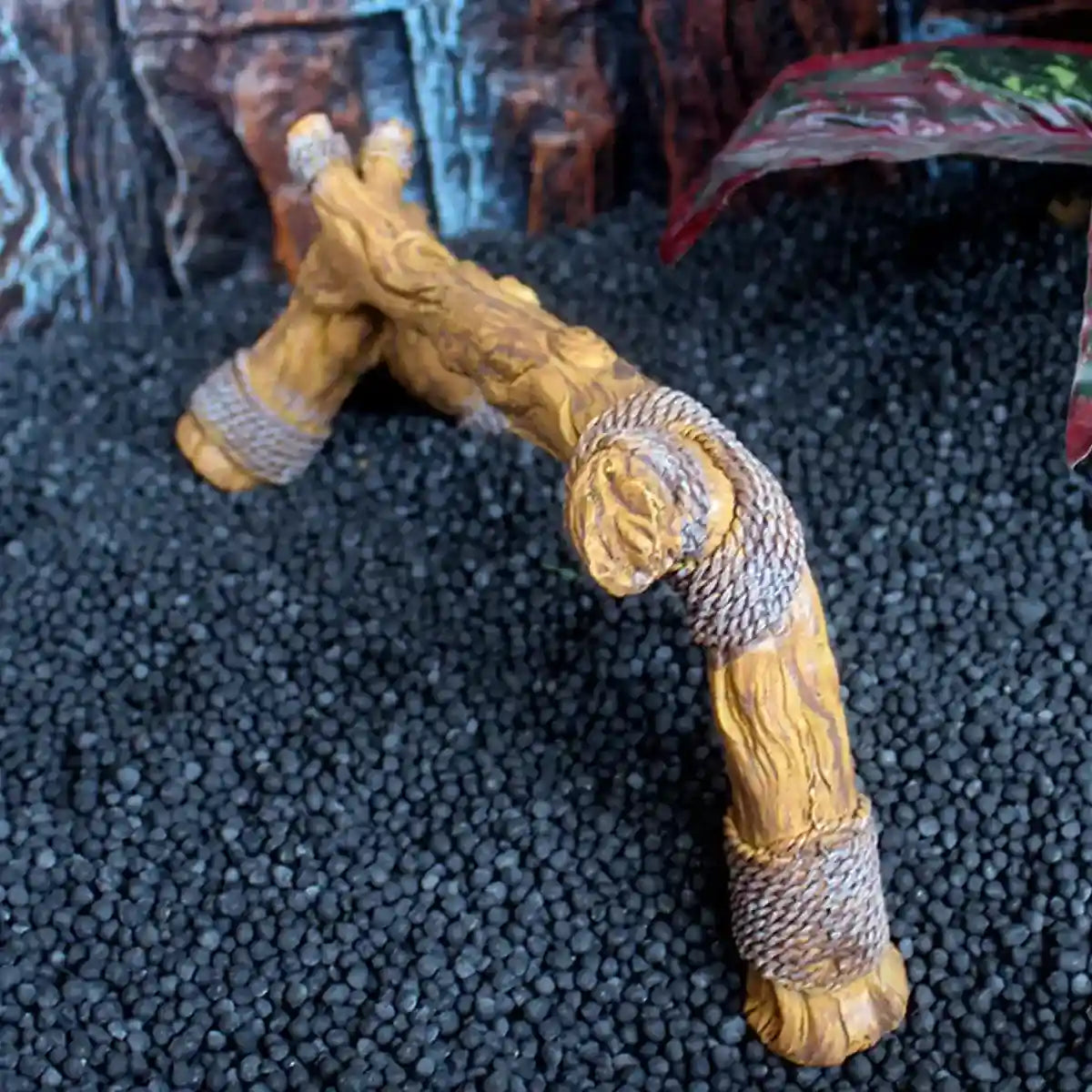 Natural Terrarium Reptile Climbing Frame with Hemp Rope for Pets