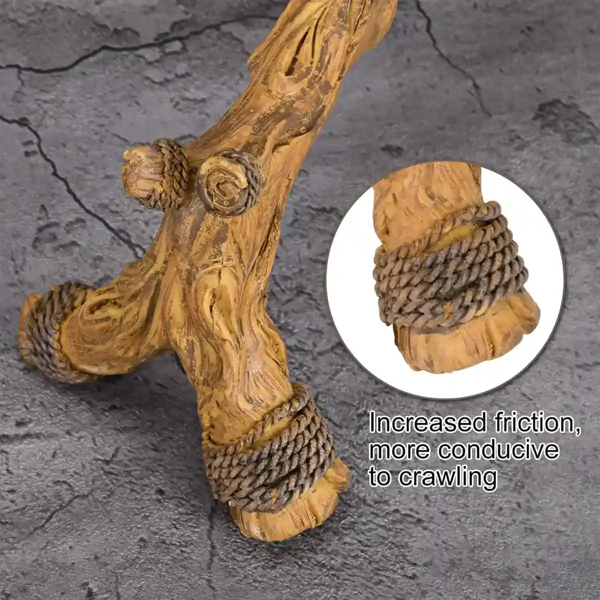 Natural Terrarium Reptile Climbing Frame with Hemp Rope for Pets