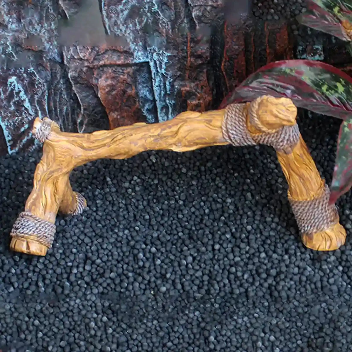 Natural Terrarium Reptile Climbing Frame with Hemp Rope for Pets