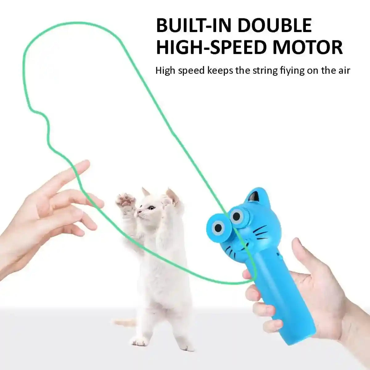 Interactive Rope Launcher Cat Toy for Play and Exercise Pet Teaser Toy for Cats