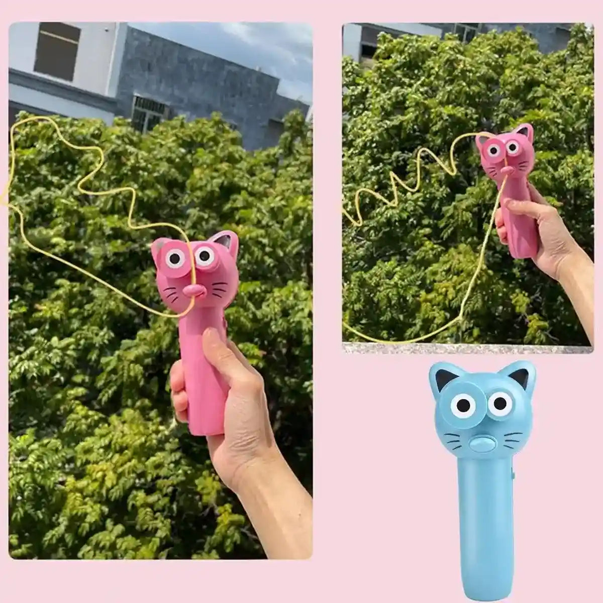 Interactive Rope Launcher Cat Toy for Play and Exercise Pet Teaser Toy for Cats