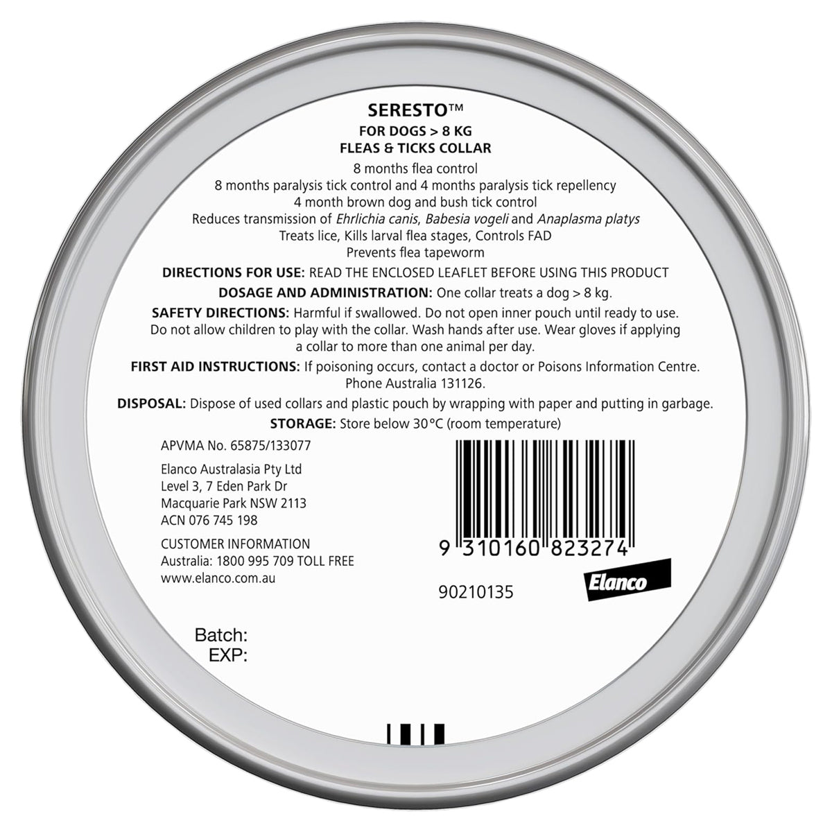 SERESTO Flea & Tick Collar for Medium to Large Dogs