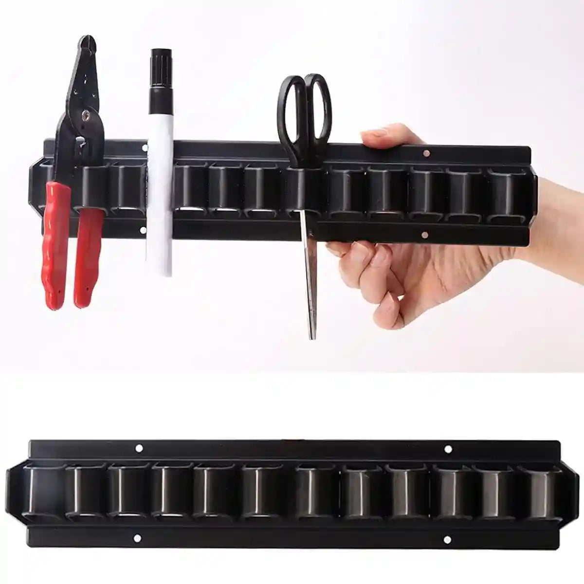 Wall-Mounted Riding Whip Rack 11 Slot Equestrian Tool Organizer