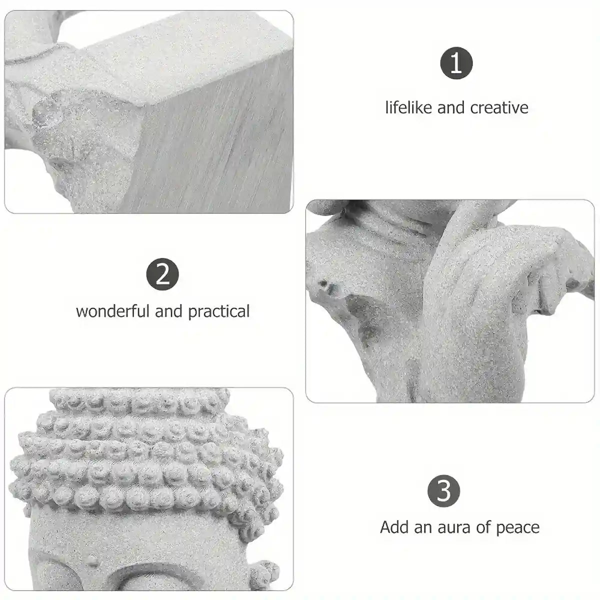 Buddha Ornament Indoor Aquarium Decoration for Desk & Bonsai Plants