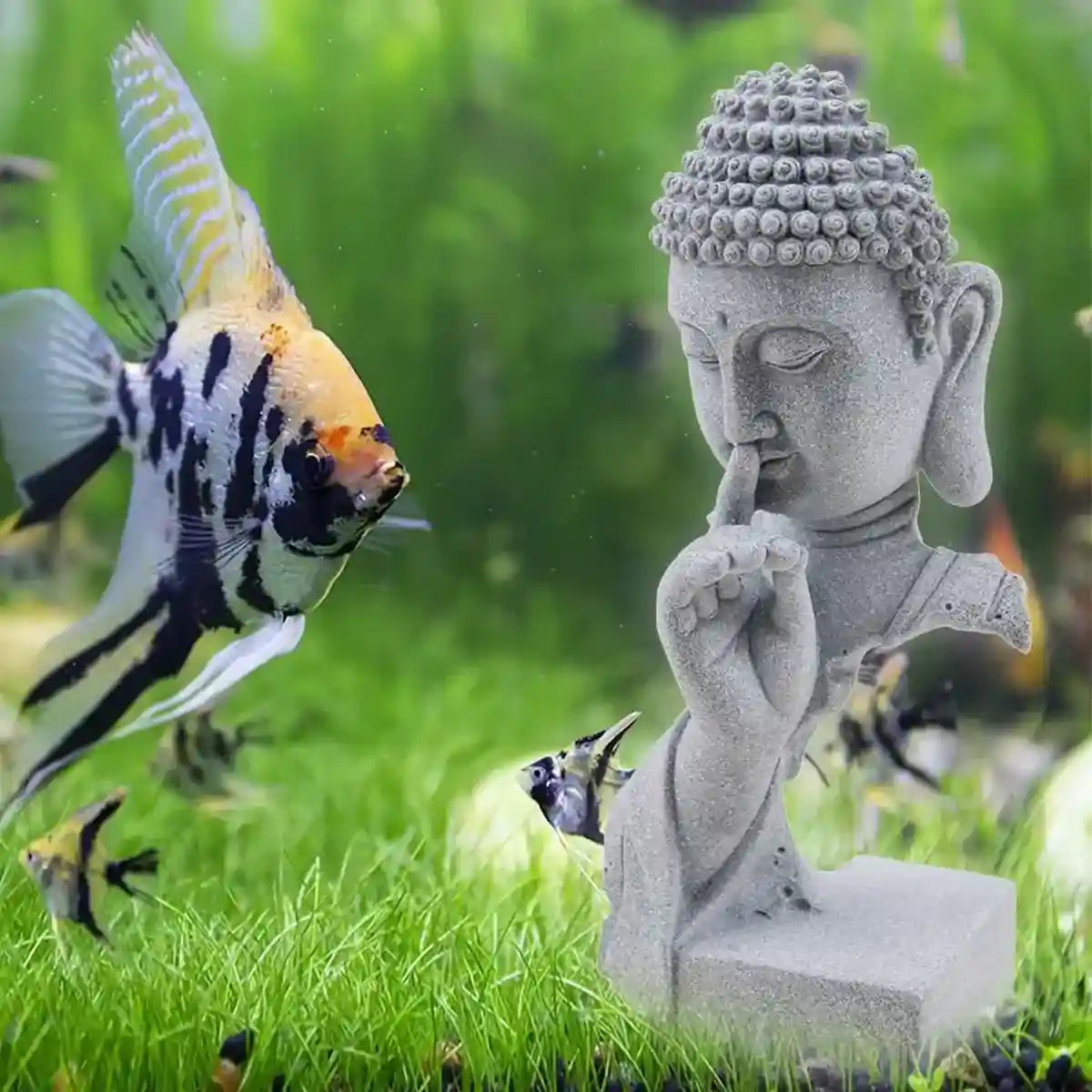 Buddha Ornament Indoor Aquarium Decoration for Desk & Bonsai Plants