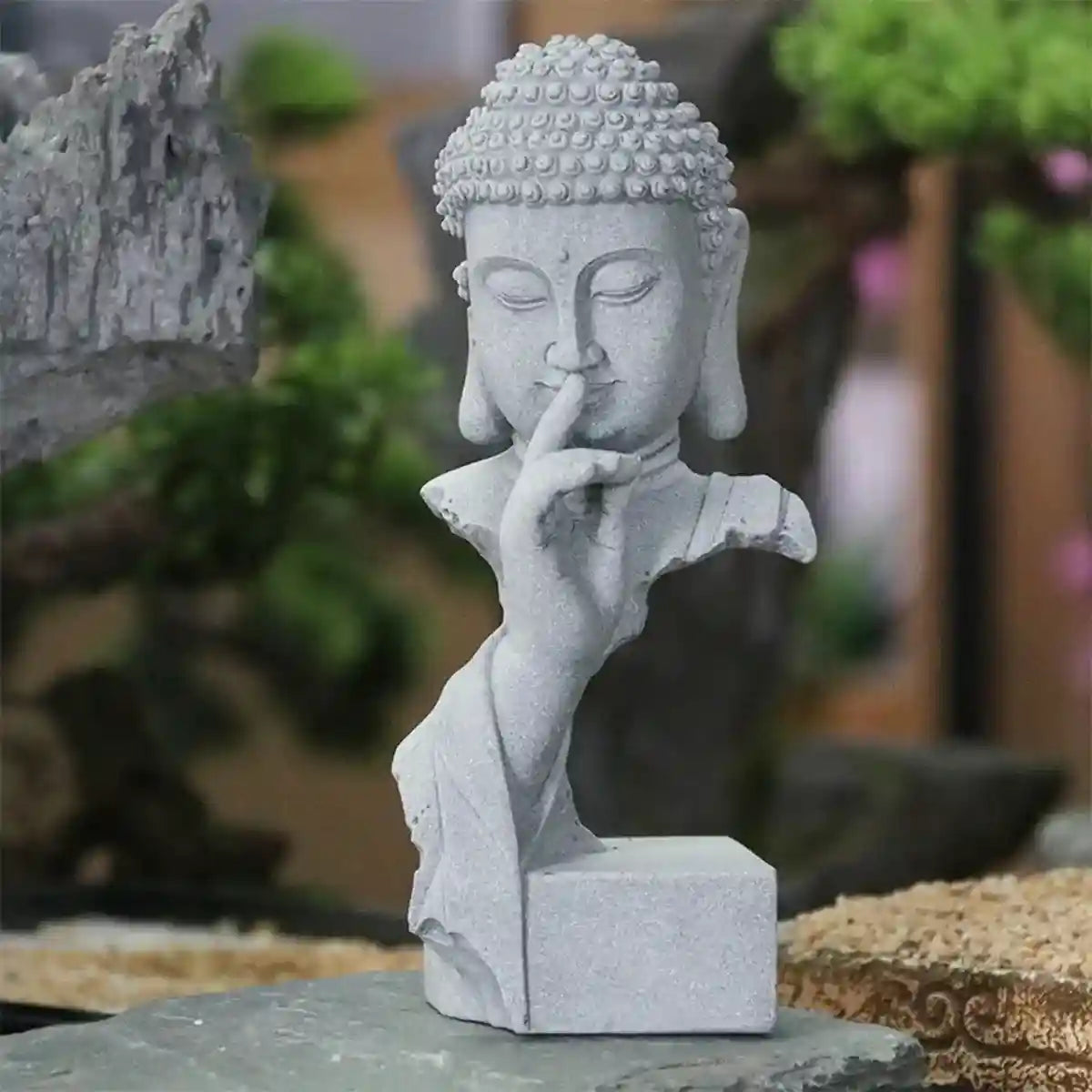 Buddha Ornament Indoor Aquarium Decoration for Desk & Bonsai Plants