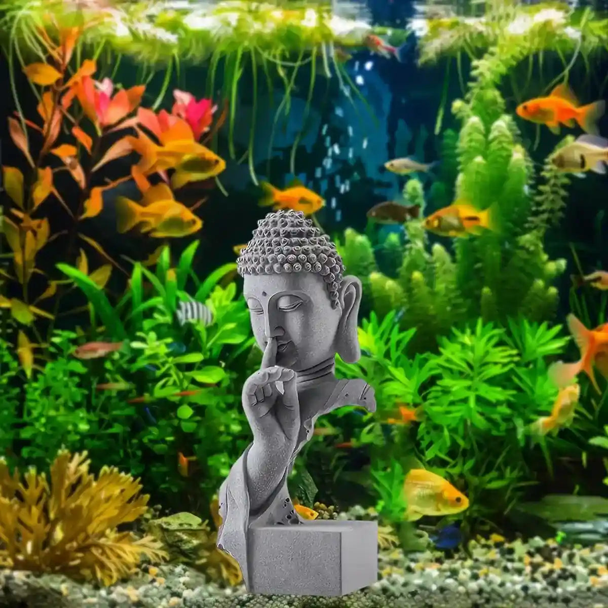 Buddha Ornament Indoor Aquarium Decoration for Desk & Bonsai Plants