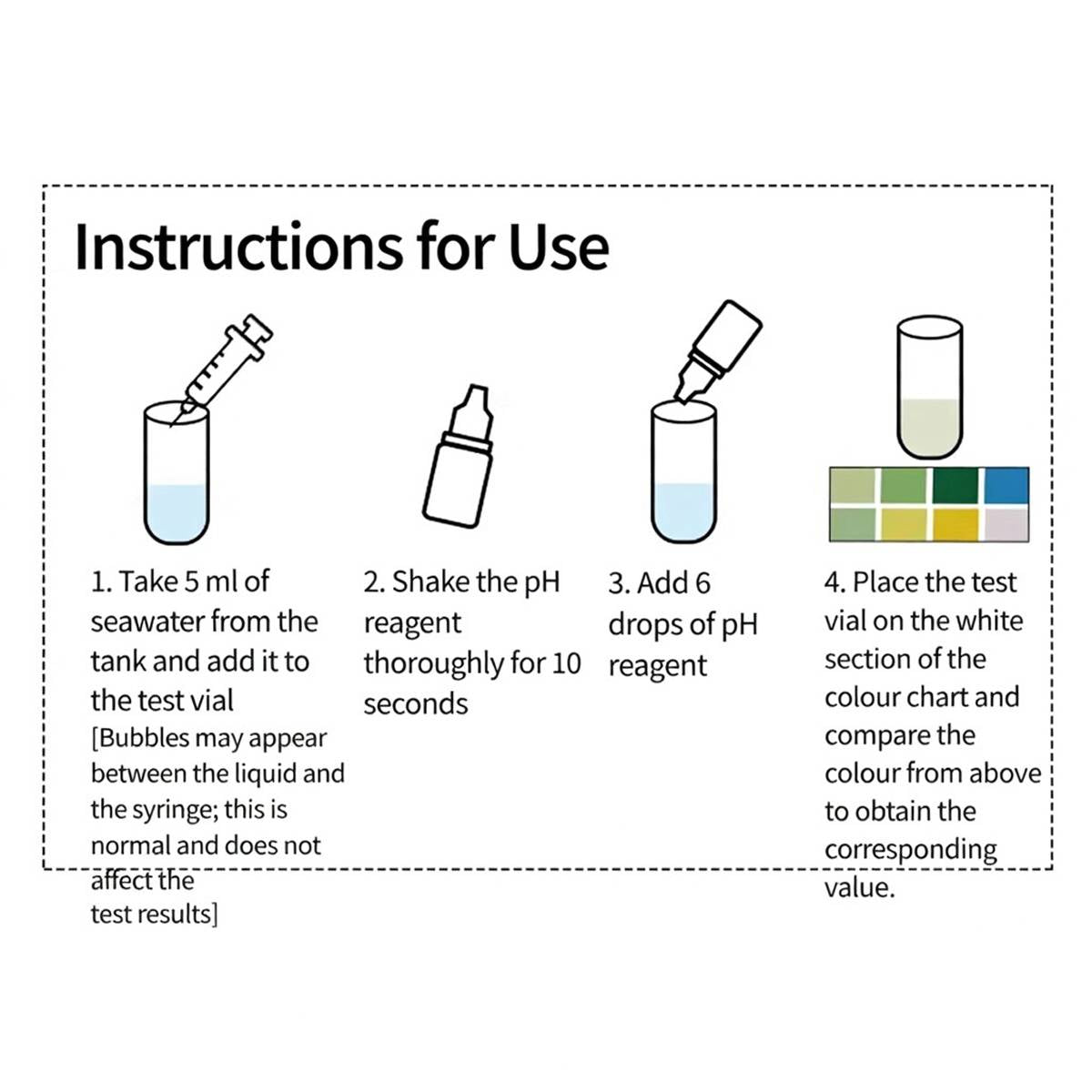 Saltwater Test Kit - Reef Aquarium PH NO2 NO3 KH PO4 Test Reagent