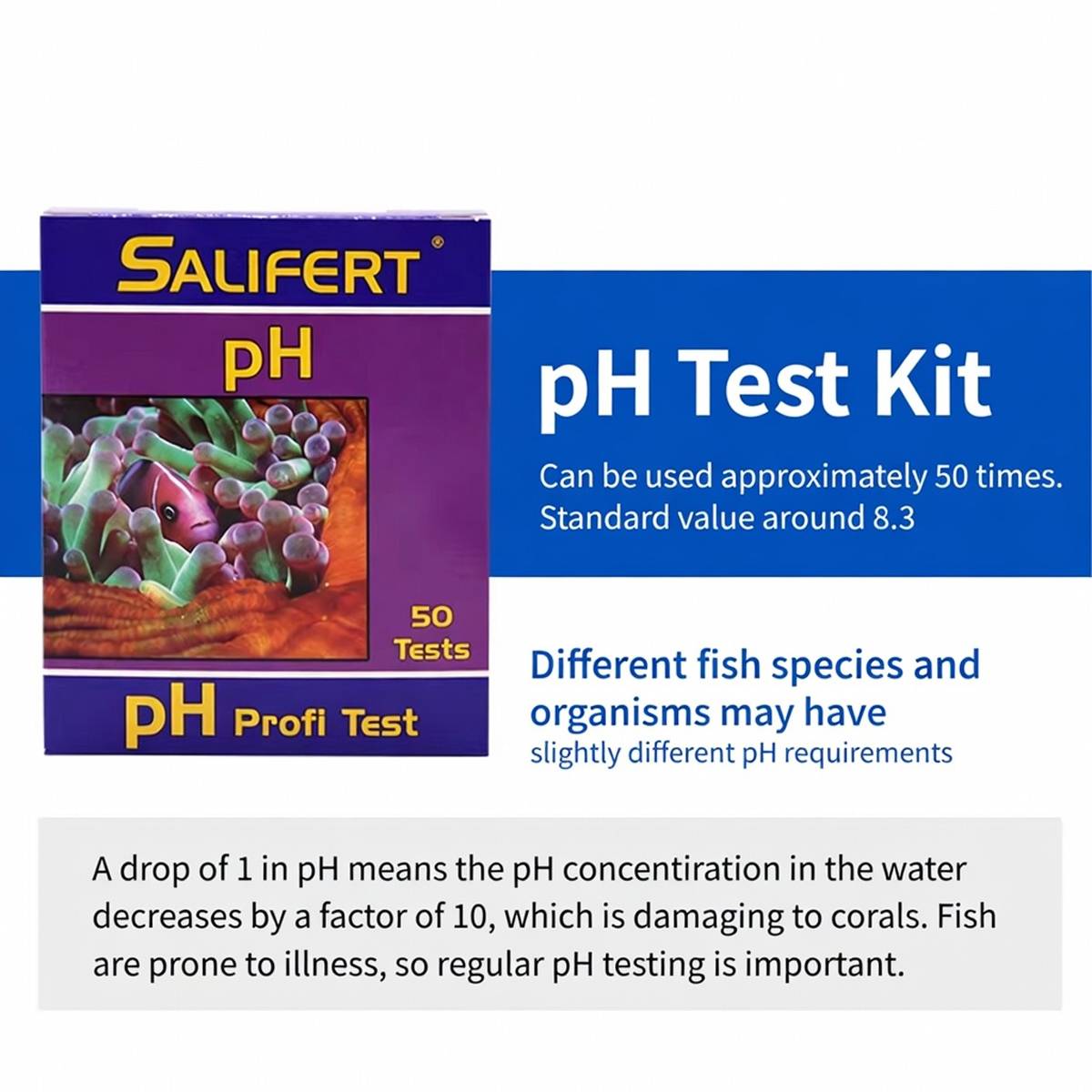 Saltwater Test Kit - Reef Aquarium PH NO2 NO3 KH PO4 Test Reagent