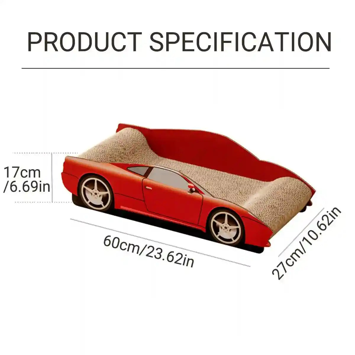 Sports Car Cat Scratching Board Durable & Fun Claw Scratcher