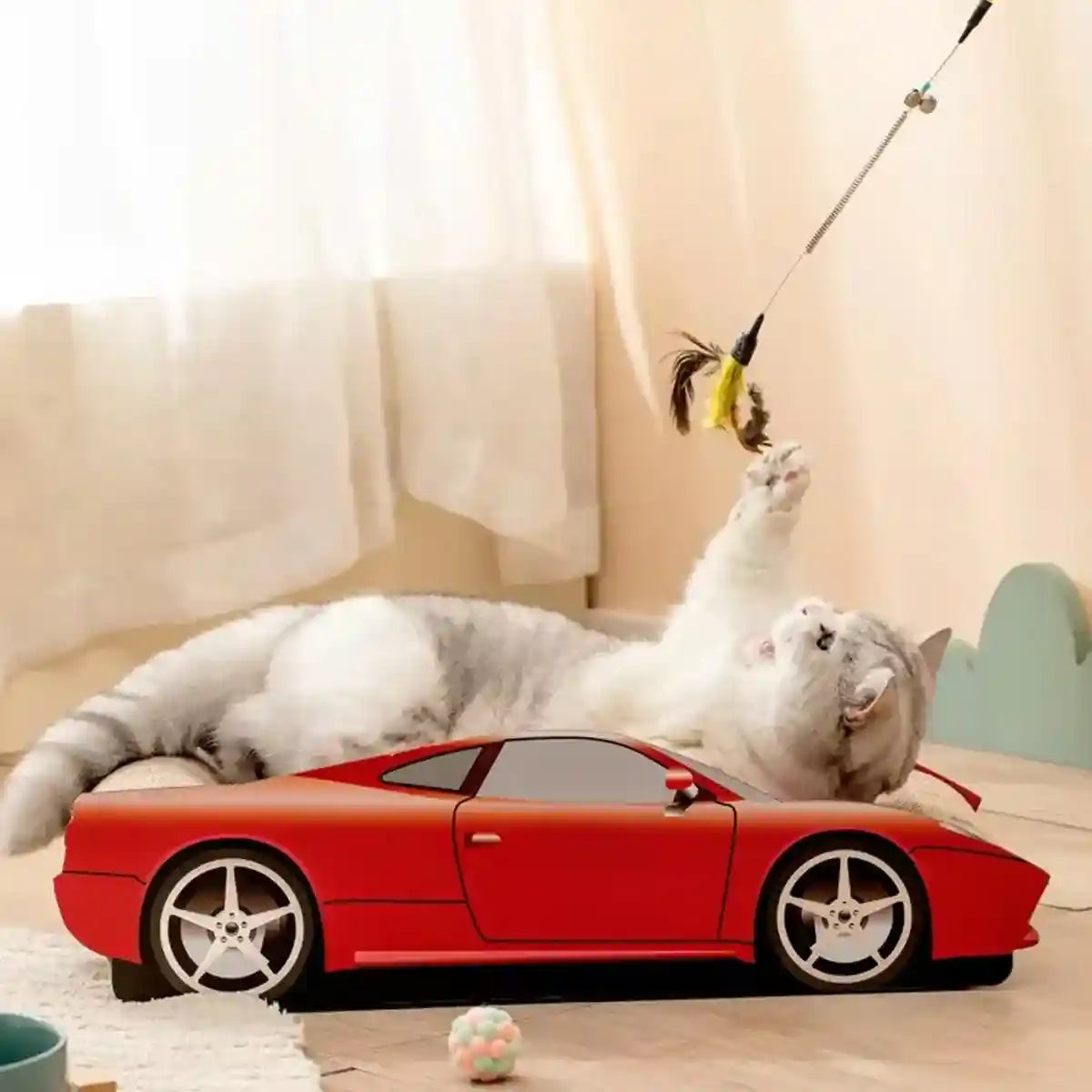 Sports Car Cat Scratching Board Durable & Fun Claw Scratcher